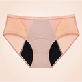 CurvyPower | Be You ! Underwear Skin / S Layered Leak Proof Mesh Dots Black Menstrual Panties