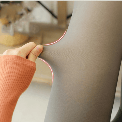 CurvyPower | Be You ! Women Fleece Lined Waist Shaper Thermal Translucent Tights